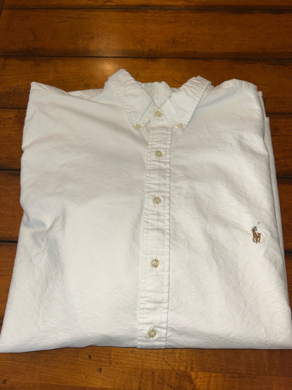 Polo by Ralph Lauren White Button-Down Shirt with Embroidered Pony